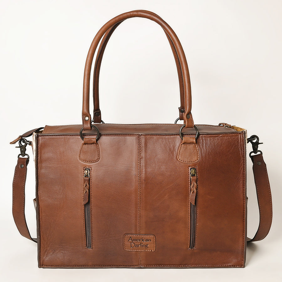 American Darling Tote Hand Tooled Hair on Genuine Leather Western Women Bag Handbag Purse | Travel Bags College Casual