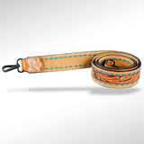 American Darling ADSTF102 Hand Tooled Genuine Leather Crossbody Handle Strap For Bags