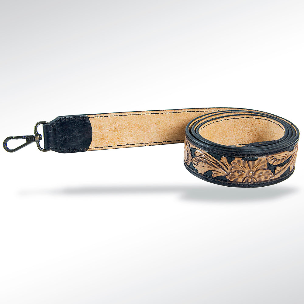 American Darling ADSTF105 Hand Tooled Genuine Leather Crossbody Handle Strap For Bags