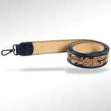 American Darling ADSTF105 Hand Tooled Genuine Leather Crossbody Handle Strap For Bags