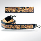 American Darling ADSTF105 Hand Tooled Genuine Leather Crossbody Handle Strap For Bags