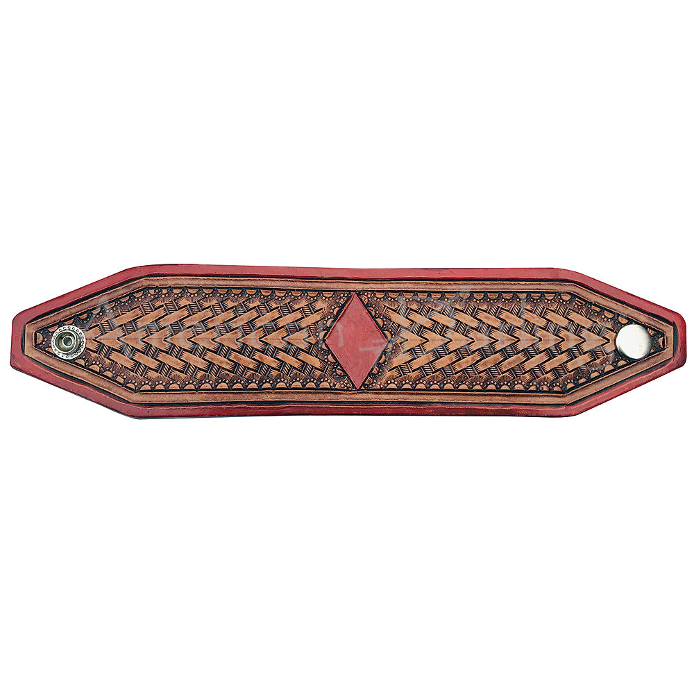 American Darling ADBRF108 Hand tooled carved Genuine Leather Bracelet women