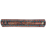 American Darling ADBRF111 Hand tooled carved Genuine Leather Bracelet women