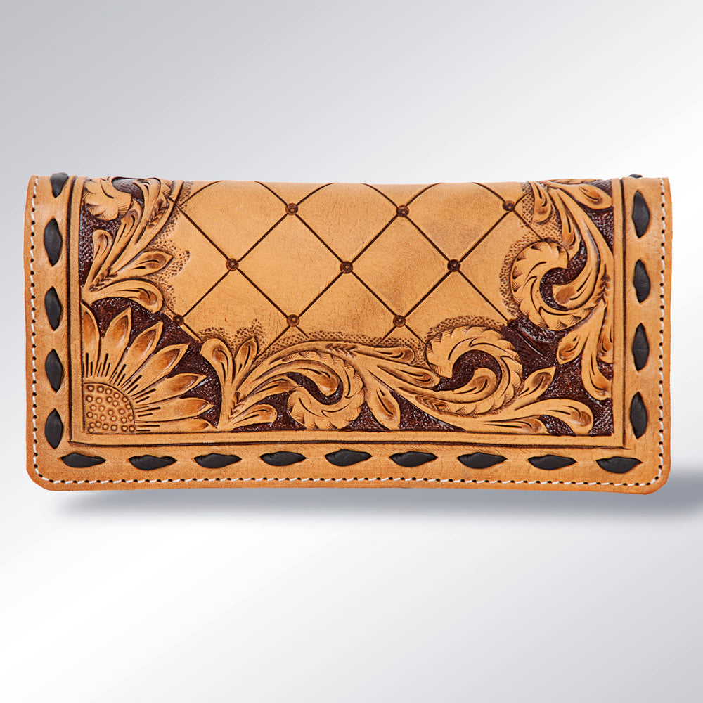 American Darling Women's Envelope Bag Hand Tooled Genuine Leather Handbag and Ladies Purse