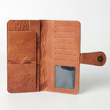American Darling ADBG487BR Wallet Hand Tooled Hair On Genuine Leather Women Bag Western Handbag Purse