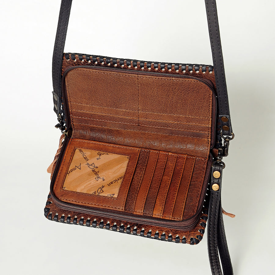 American Darling Organizer Saddle Blanket Genuine Leather Western Women Bag Handbag Purse | for Cute Travel