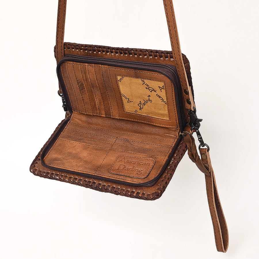 American Darling Organizer Hair On Genuine Leather Western Women Bag Handbag Purse | for Cute Travel
