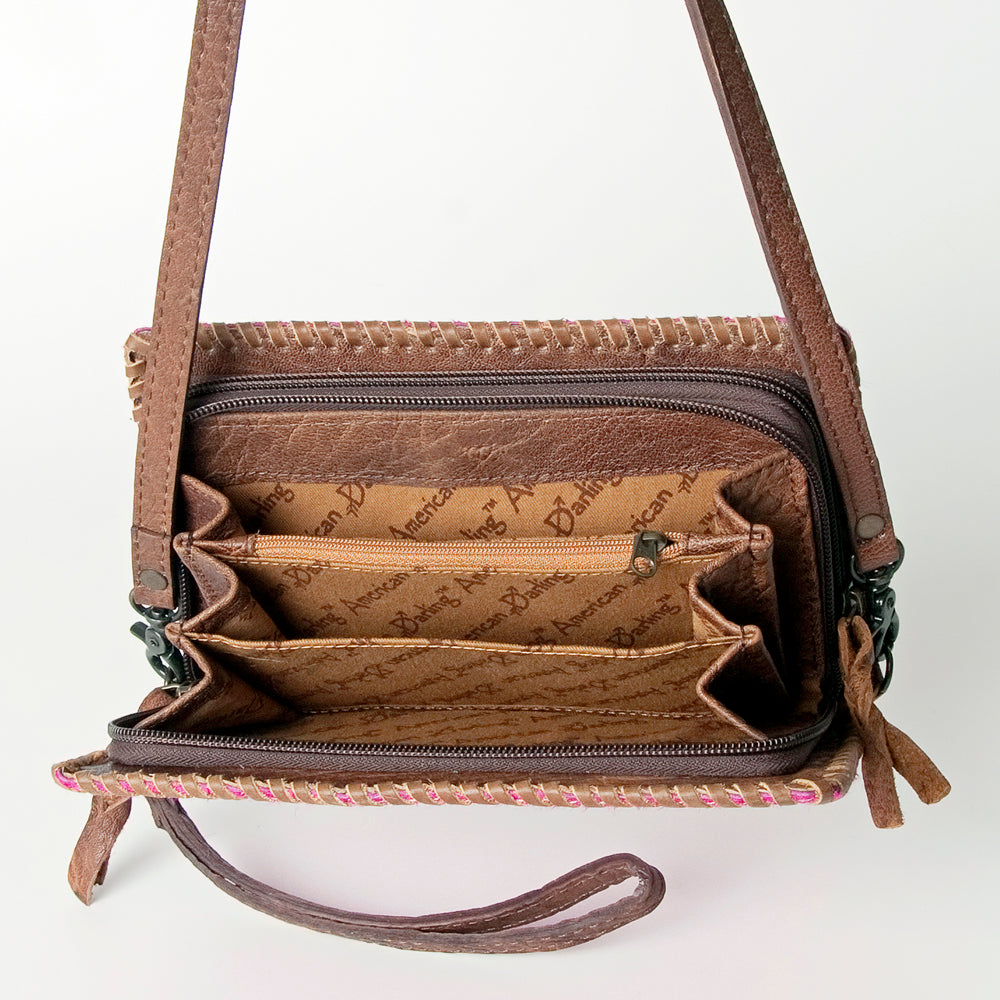 American Darling ORGANISER Upcycled Wool Genuine Leather women bag western handbag purse