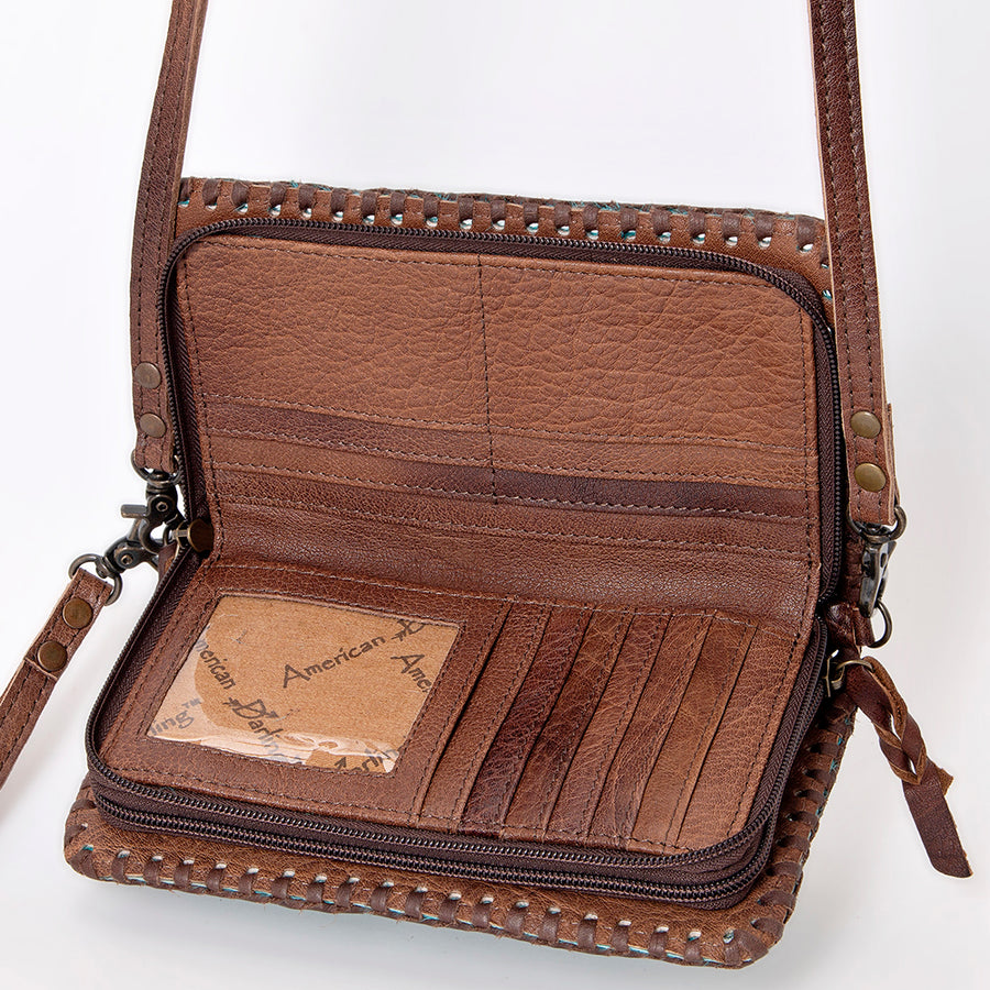 American Darling Organizer Saddle Blanket Genuine Leather Western Women Bag Handbag Purse | for Cute Travel