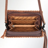 American Darling ADBG485TAN Organiser Hand Tooled Genuine Leather Women Bag Western Handbag Purse
