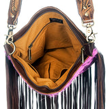 American Darling Large Cross Body Hair on Genuine Leather Western Women Bag Black | Handbag Purse Crossbody for Cute