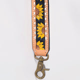 American Darling ADSTF101WHBU Hand Tooled Genuine Leather Crossbody Handle Strap For Bags