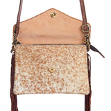 American Darling Envelope Hand Tooled Hair-On Genuine Leather Women Bag Western Handbag Purse | for Cute