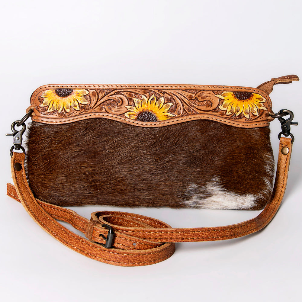 American Darling Small Crossbody Hand Tooled Hair On Genuine Leather Western Women Bag Handbag Purse | for Cute