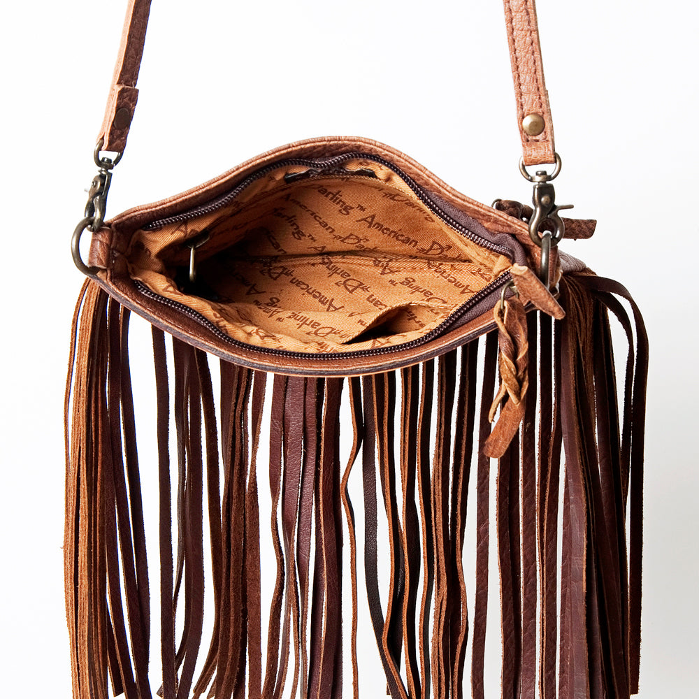American Darling Small Crossbody Hand Tooled Hair On Genuine Leather Women Bag Western Handbag Purse