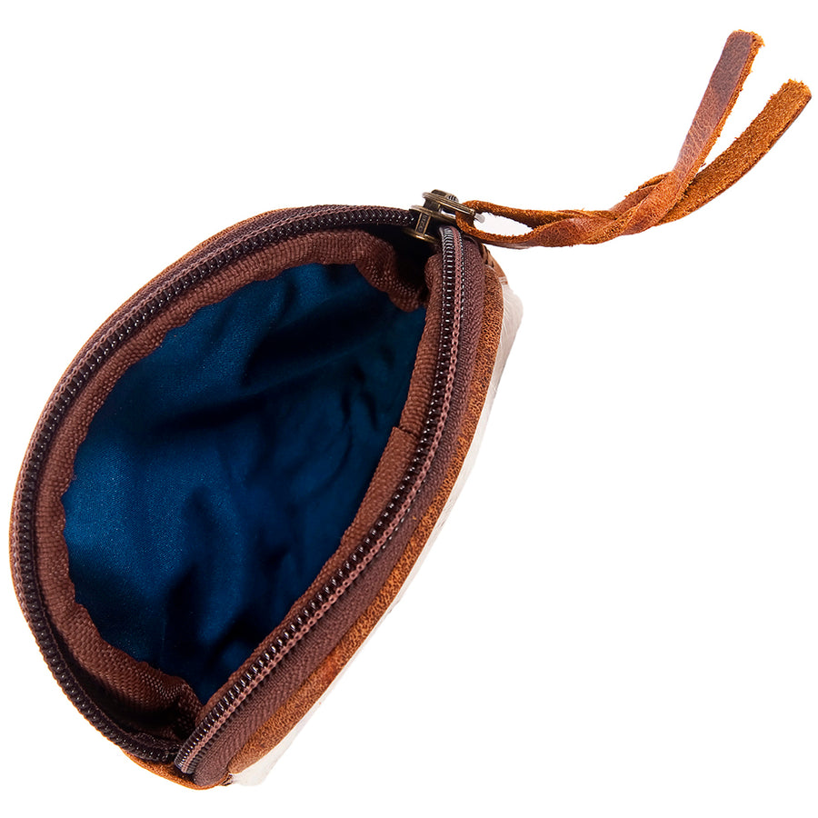 American Darling Coin Purse Bag Handcrafted from Hair-On Cowhide and Genuine Leather with YKK Zipper and Compact Design