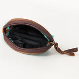 American Darling ADBG472TRQ Coin Purse Hair On Genuine Leather Women Bag Western Handbag Purse