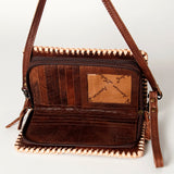 American Darling ORGANISER Upcycled Wool Genuine Leather women bag western handbag purse
