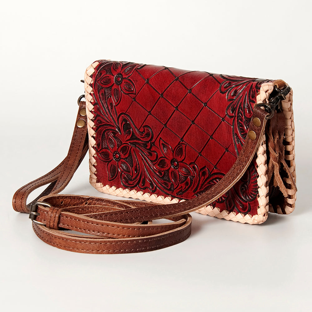 American Darling ORGANISER Upcycled Wool Genuine Leather women bag western handbag purse