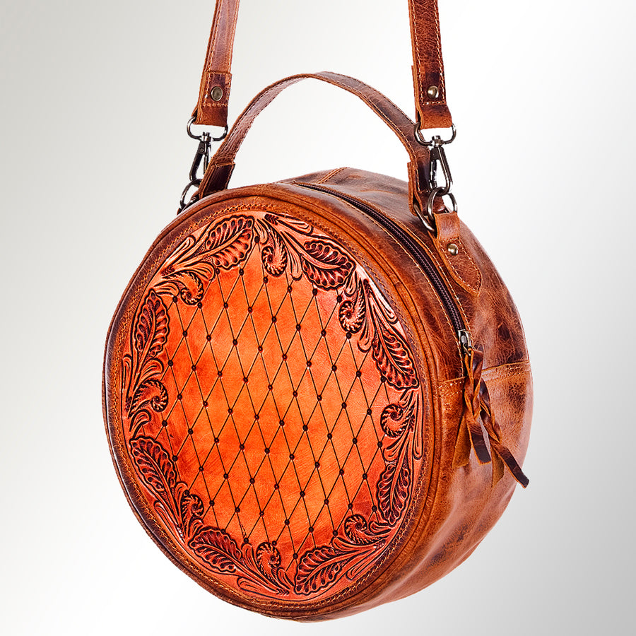 American Darling Hand Tooled Leather Canteen Bag - Uhorse
