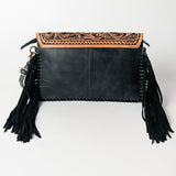 American Darling ADBGD111 Envelope Hand Tooled Hair-On Genuine Leather Women Bag Western Handbag Purse