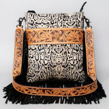 American Darling ADBGS192SNKFRNGA Messenger Hand Tooled Hair On Genuine Leather Women Bag Western Handbag Purse