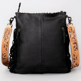 American Darling ADBGS192SNKFRNGA Messenger Hand Tooled Hair On Genuine Leather Women Bag Western Handbag Purse