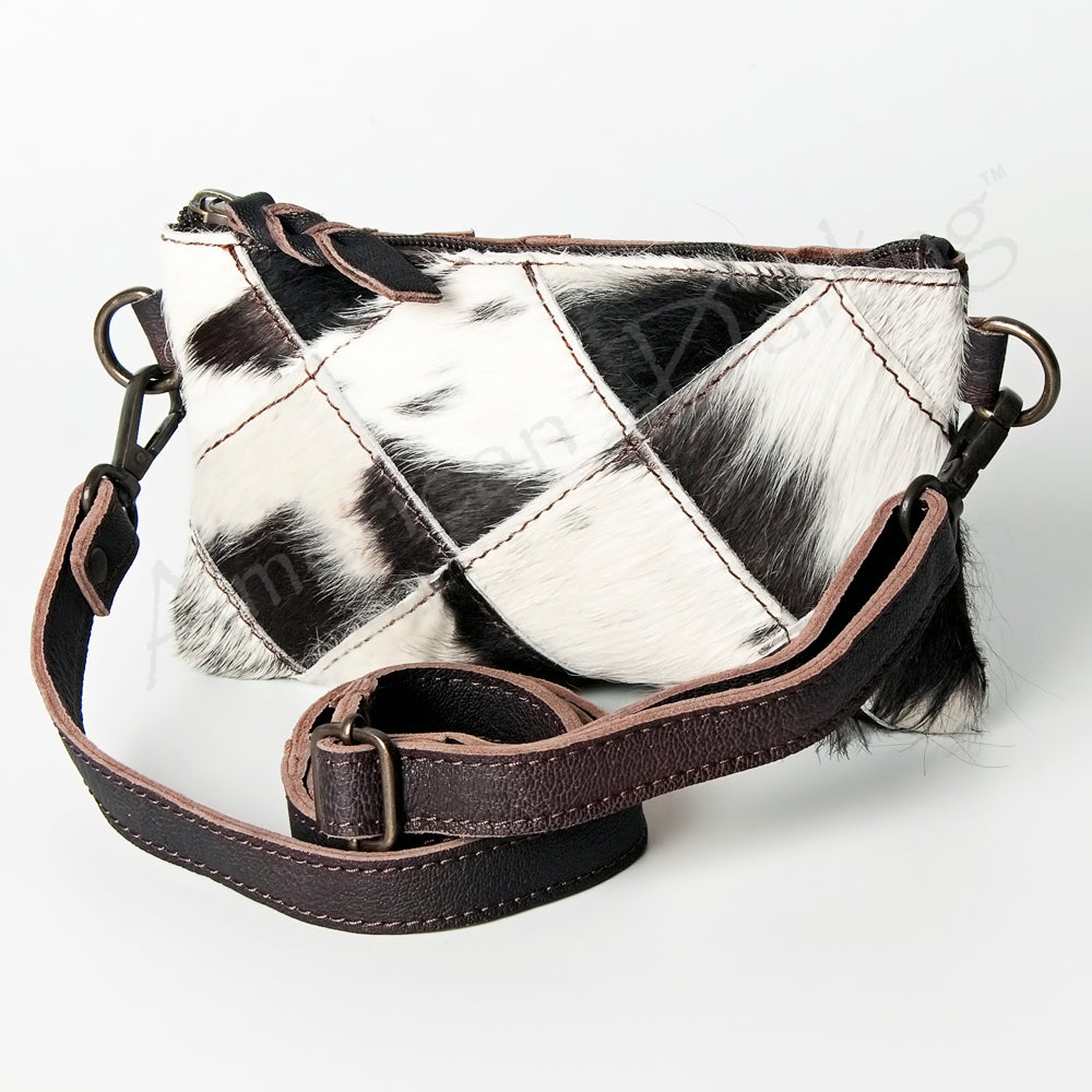 American Darling ADBGZ162 Small Crossbody Hair-On Genuine Leather Women Bag Western Handbag Purse