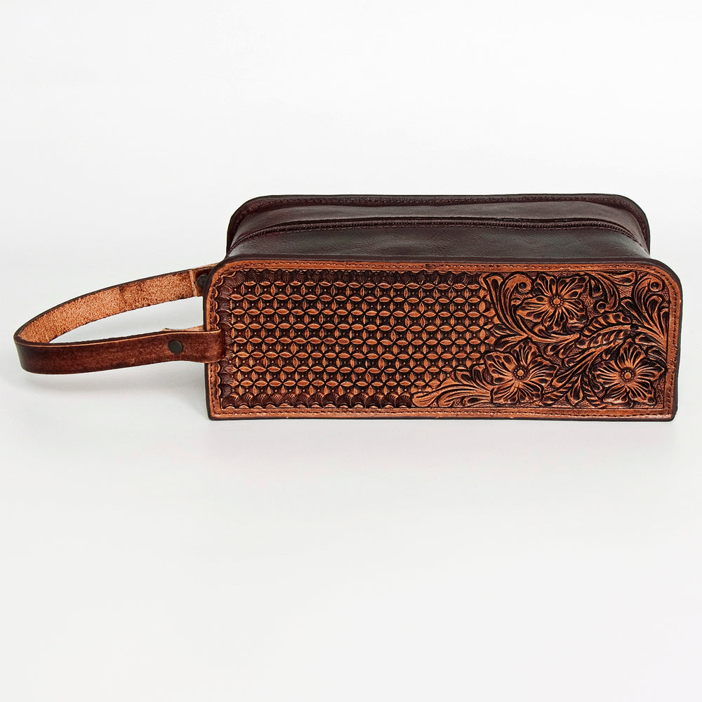 American Darling Toiletry Hand Tooled Genuine Leather Western Women Bag Handbag Purse | for Cute