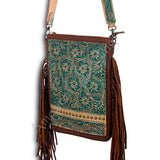 American Darling Large Cross Body Hand Tooled Genuine Leather Western Women Bag Handbag Purse | Crossbody for Cute