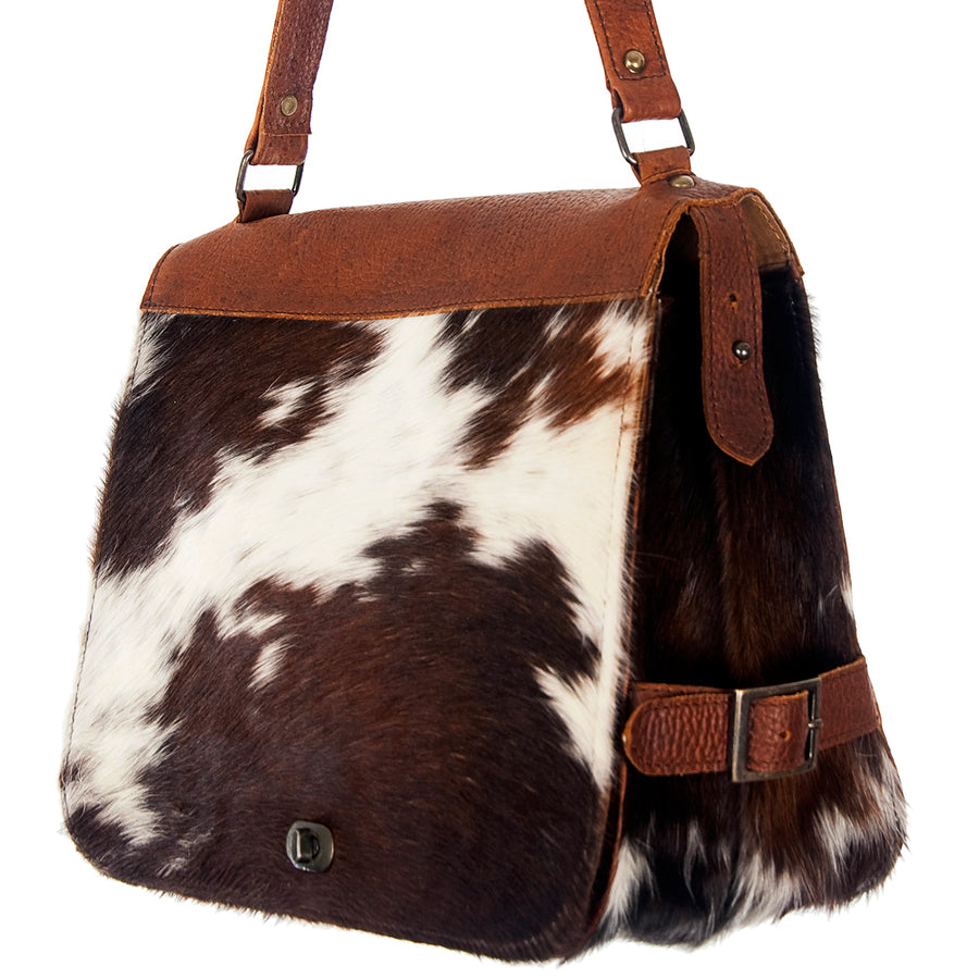 American Darling Small Cross body Bag, Hair-On Cowhide Genuine Leather, Vegetable Tanned Full Grain, YKK Zipper, Texas Design