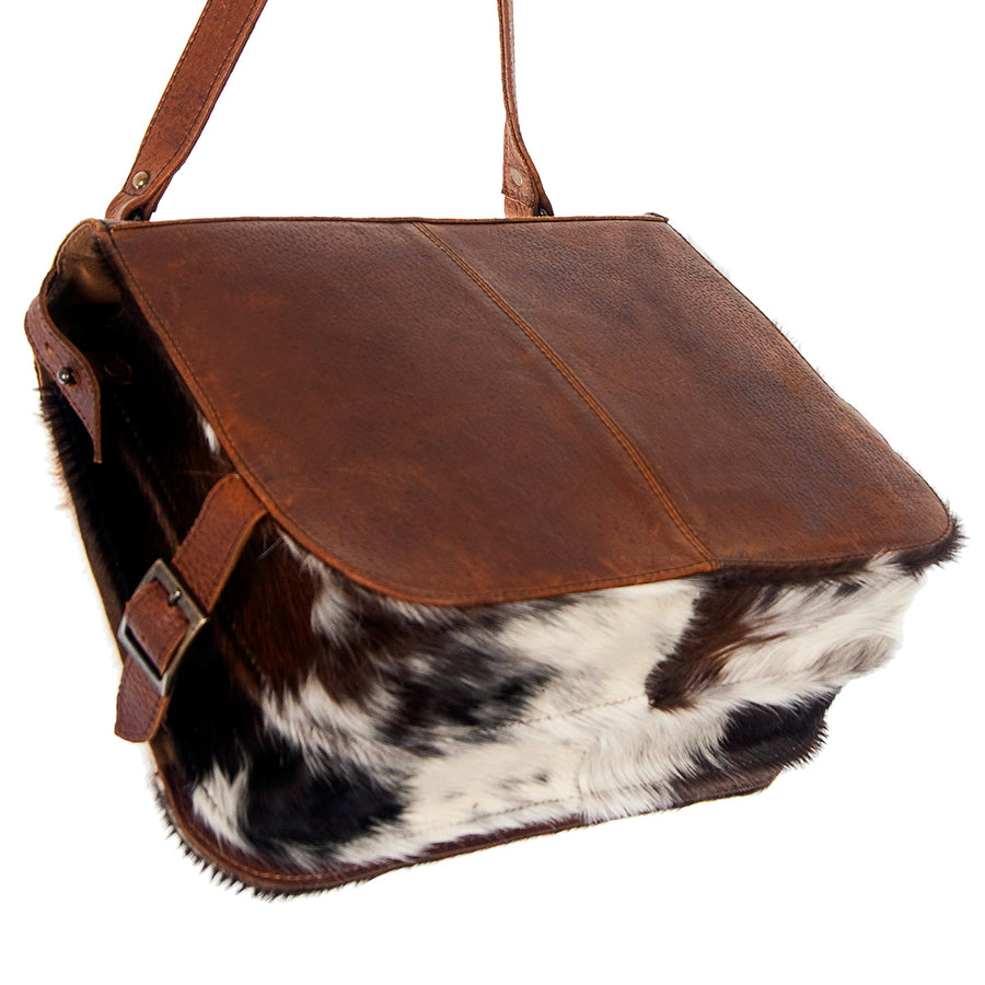 American Darling Small Cross body Bag, Hair-On Cowhide Genuine Leather, Vegetable Tanned Full Grain, YKK Zipper, Texas Design