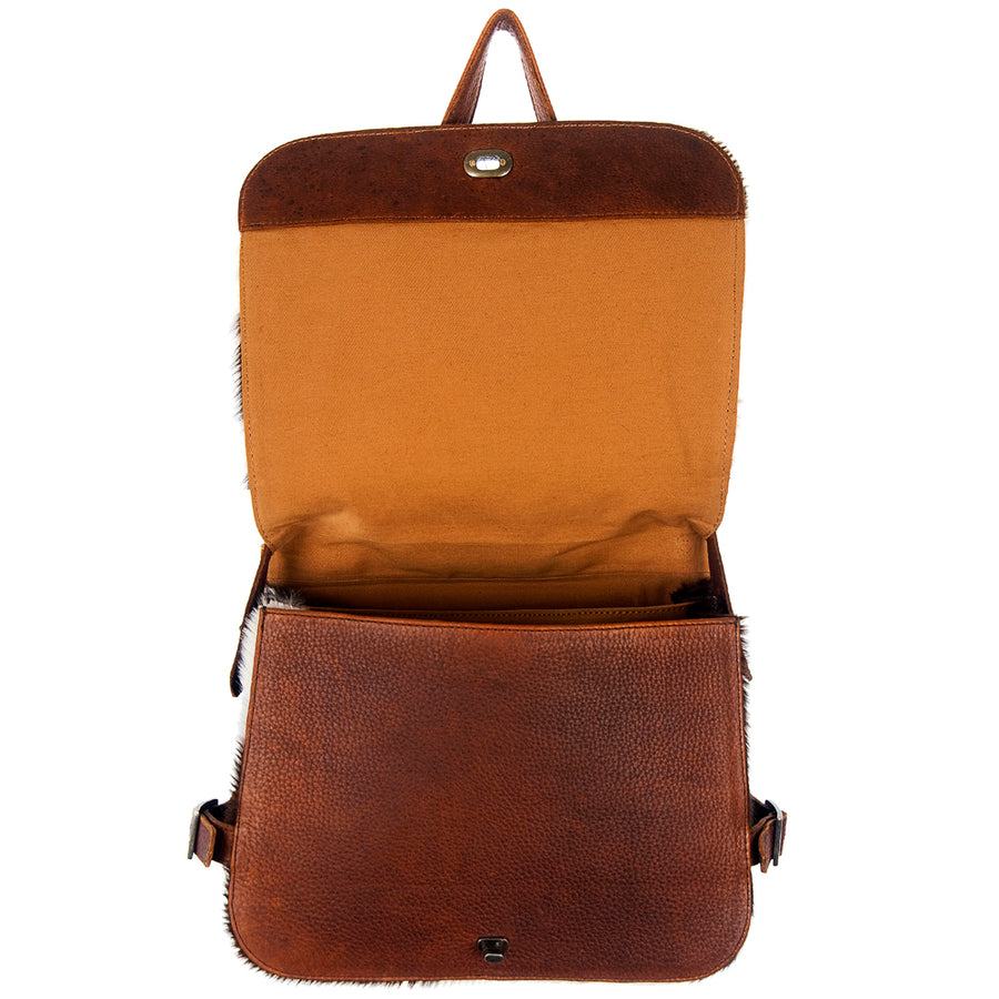 American Darling Small Cross body Bag, Hair-On Cowhide Genuine Leather, Vegetable Tanned Full Grain, YKK Zipper, Texas Design