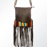 American Darling Messenger Saddle Blanket Fabric Genuine Leather Western Women Bag Handbag Purse | Cute