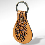 American Darling ADKR143 Hand Tooled Carved Genuine Leather Keyring