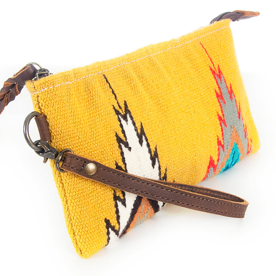 American Darling Wristlet Bag Handcrafted from Floral Embossed Damascus Genuine Leather with YKK Zipper and Wrist Strap