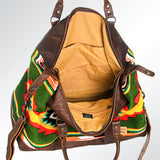 American Darling ADBG460G Duffel Saddle Blanket Genuine Leather Women Bag Western Handbag Purse