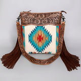 American Darling Cross Body Hand Tooled Saddle Blanket Genuine Leather Western Women Bag Handbag Purse | Crossbody for Cute