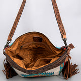 American Darling Cross Body Hand Tooled Saddle Blanket Genuine Leather Western Women Bag Handbag Purse | Crossbody for Cute