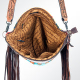 American Darling Cross Body Hand Tooled Saddle Blanket Genuine Leather Western Women Bag Handbag Purse | Crossbody for Cute