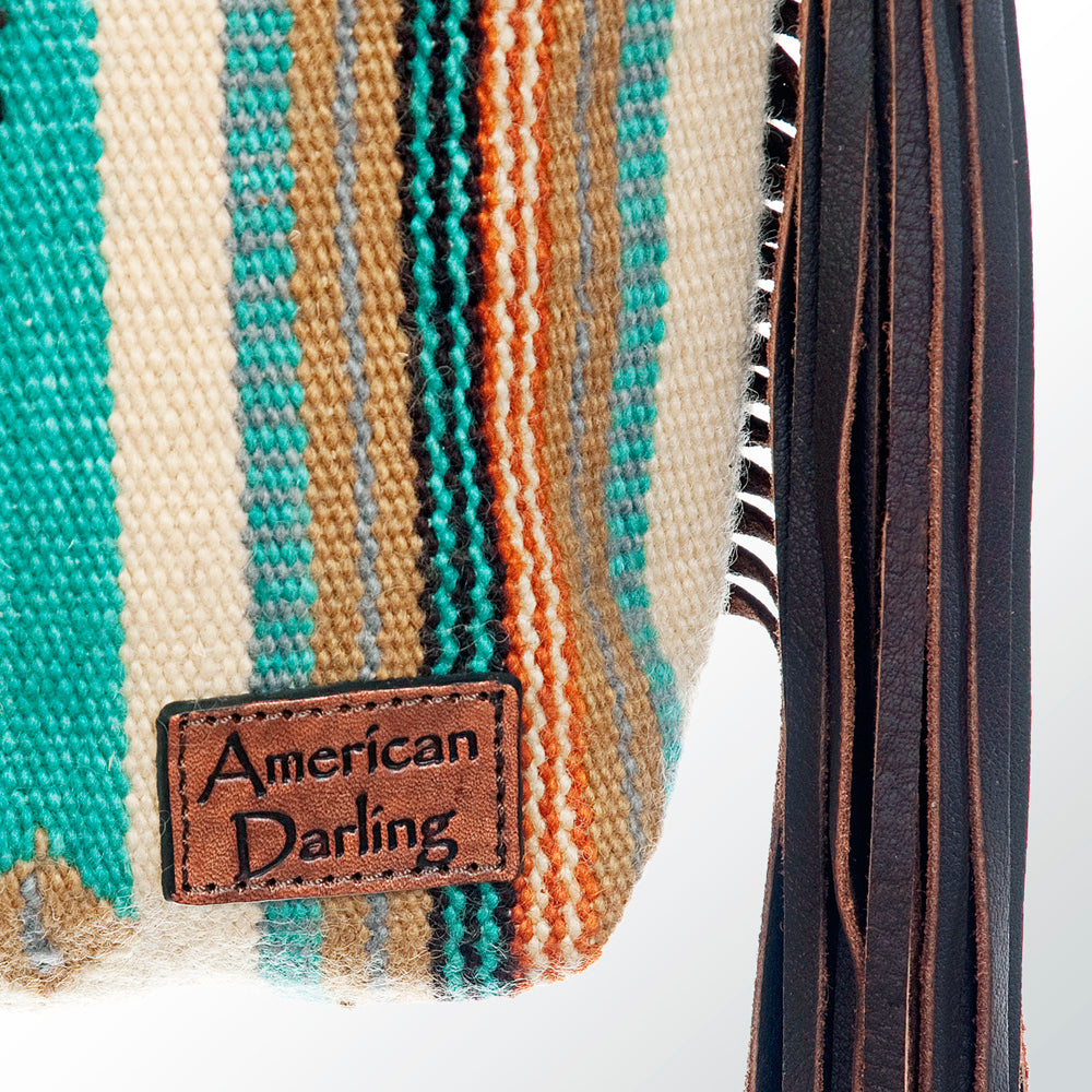 American Darling Cross Body Hand Tooled Saddle Blanket Genuine Leather Western Women Bag Handbag Purse | Crossbody for Cute