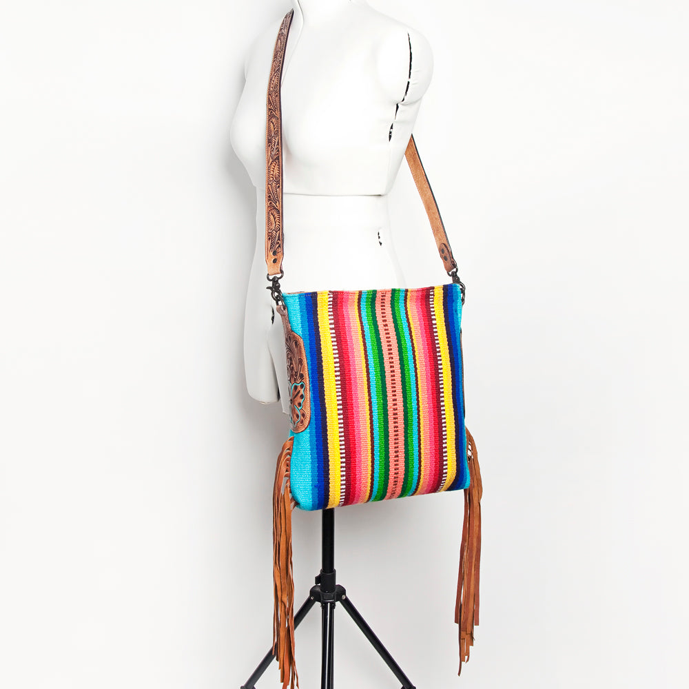 American Darling Messenger Saddle Blanket Genuine Leather Western Women Bag Handbag Purse | Cute