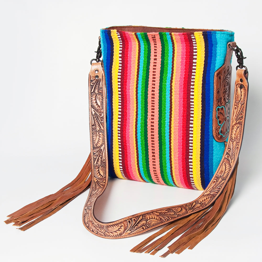 American Darling Messenger Saddle Blanket Genuine Leather Western Women Bag Handbag Purse | Cute