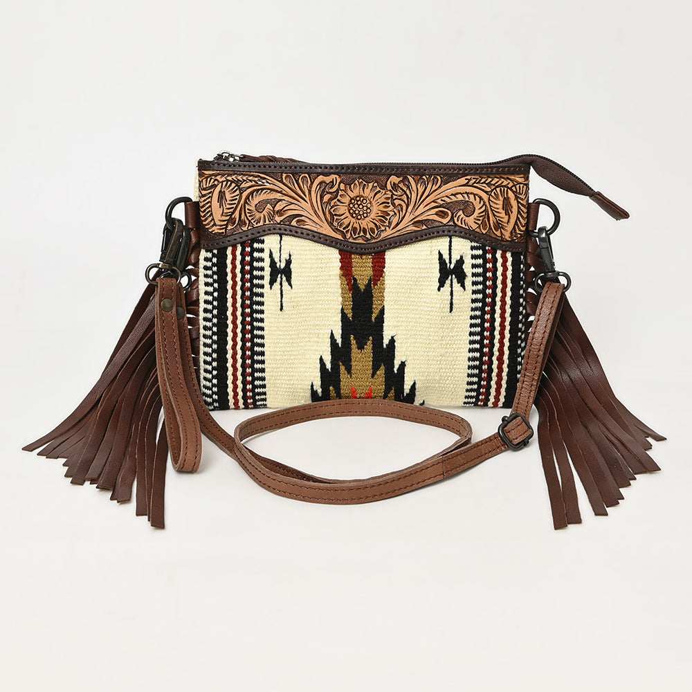 American Darling Cross Body Hand Tooled Saddle Blanket Genuine Leather Western Women Bag Handbag Purse | Crossbody for Cute