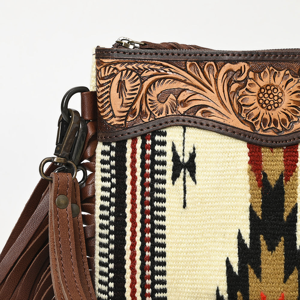 American Darling Cross Body Hand Tooled Saddle Blanket Genuine Leather Western Women Bag Handbag Purse | Crossbody for Cute