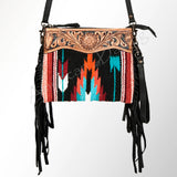 American Darling Cross Body Hand Tooled Saddle Blanket Genuine Leather Western Women Bag Handbag Purse | Crossbody for Cute