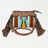 American Darling Cross Body Hand Tooled Saddle Blanket Genuine Leather Western Women Bag Handbag Purse | Crossbody for Cute