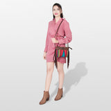American Darling Cross Body Hand Tooled Saddle Blanket Genuine Leather Western Women Bag Handbag Purse | Crossbody for Cute