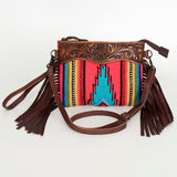 American Darling Cross Body Hand Tooled Saddle Blanket Genuine Leather Western Women Bag Handbag Purse | Crossbody for Cute