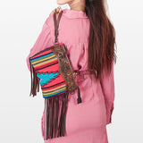 American Darling Cross Body Hand Tooled Saddle Blanket Genuine Leather Western Women Bag Handbag Purse | Crossbody for Cute